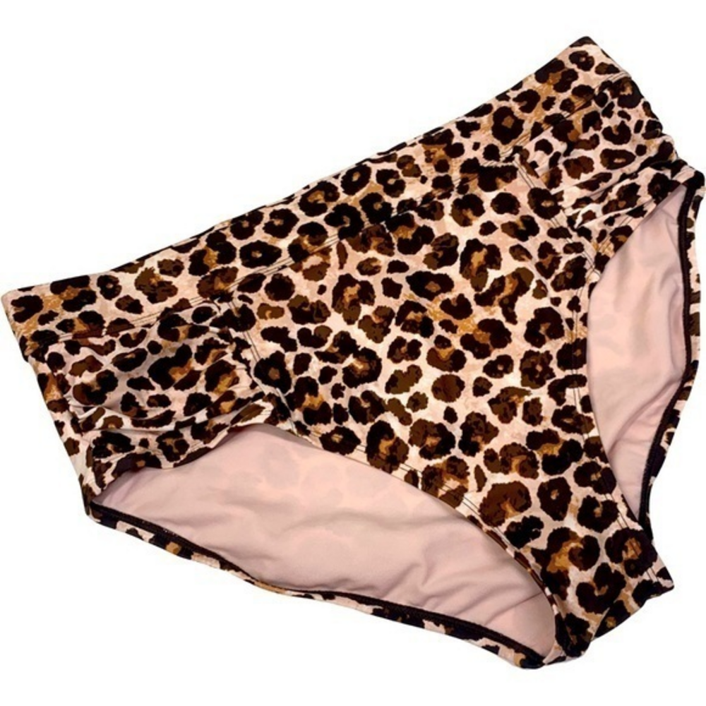 KONA SOL‎ Pink Animal Print Hipster Bikini Bottoms